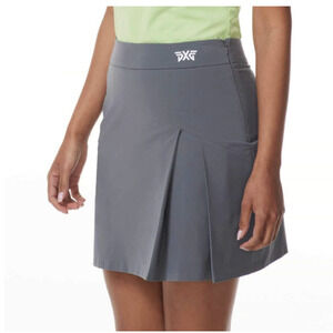 NWT PXG Sirocco Side Pleat Golf Skirt Charcoal Performance Women’s XXS